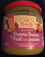 purée pommes ananas et de jus de fruit de la passion bio