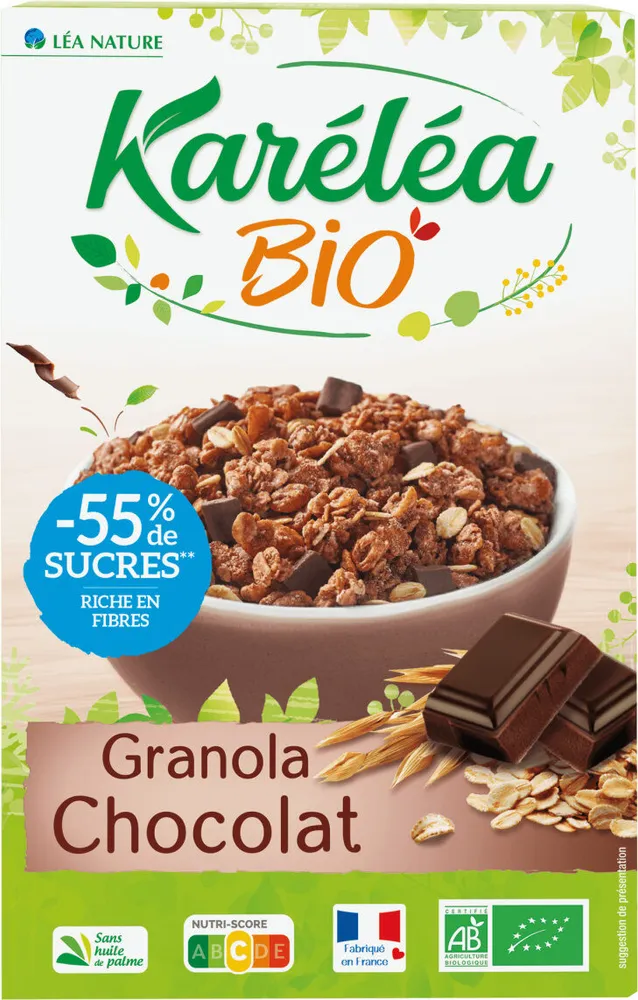 Granola Chocolat Bio réduits en sucres