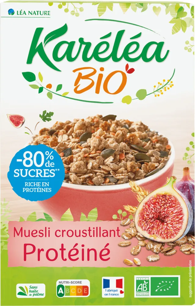 Muesli croustillant protéiné Bio réduits en sucres