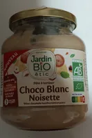 Pate a tartiner choco blanc noisette