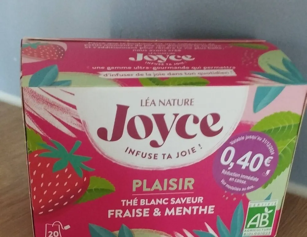 Thé blanc saveur fraise et menthe