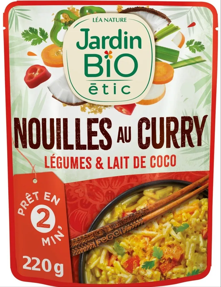 NOUILLES AU CURRY LÉGUMES & LAIT DE COCO