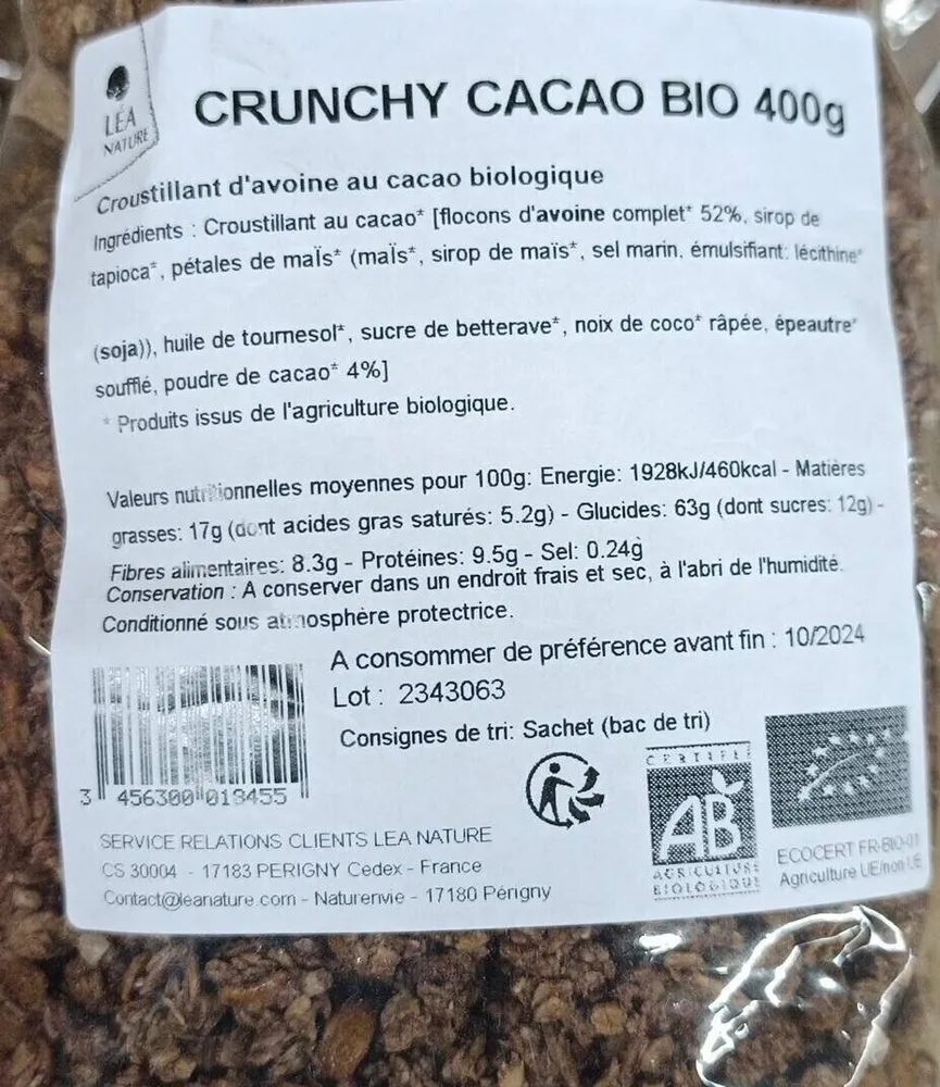 Crunchy cacao