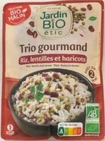 Trio gourmand
Riz, lentilles et haricots