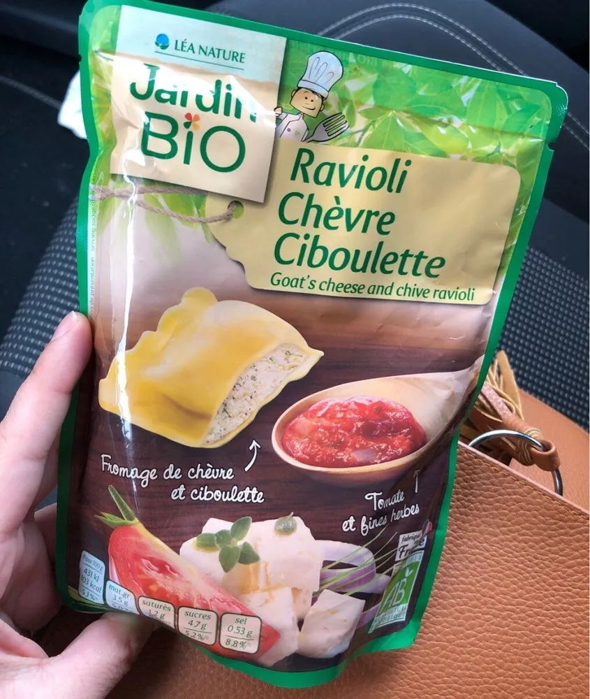 Ravioli chèvre ciboulette