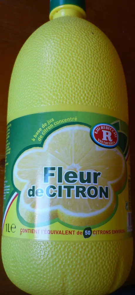 Fleur de citron à base de jus de citron concentré