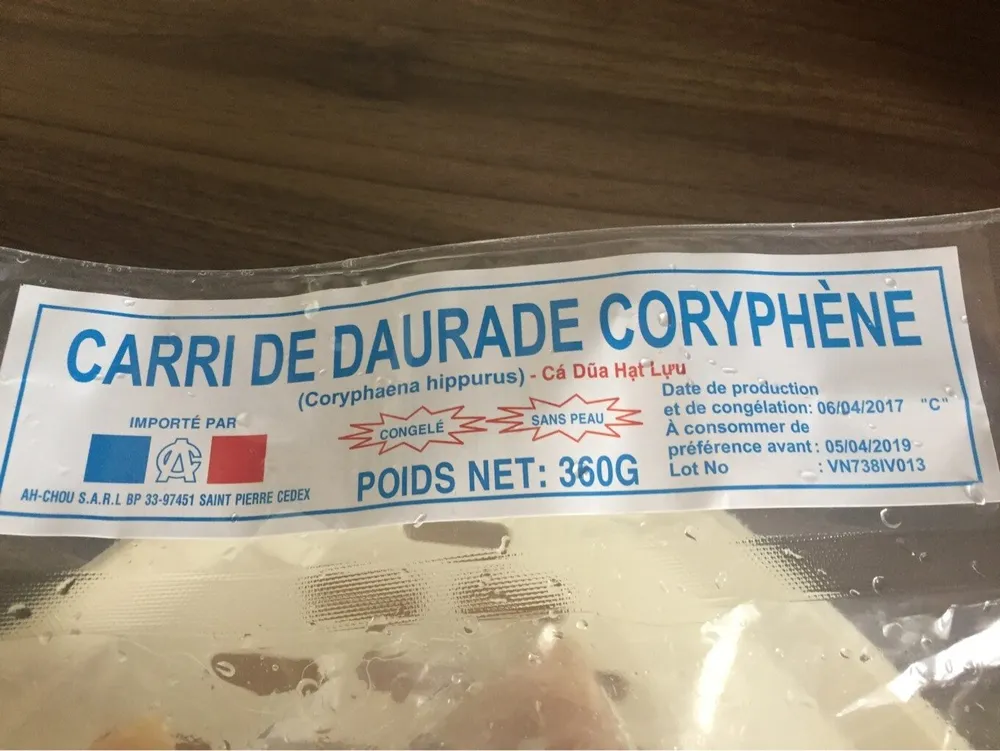 Carri de daurade coryphène