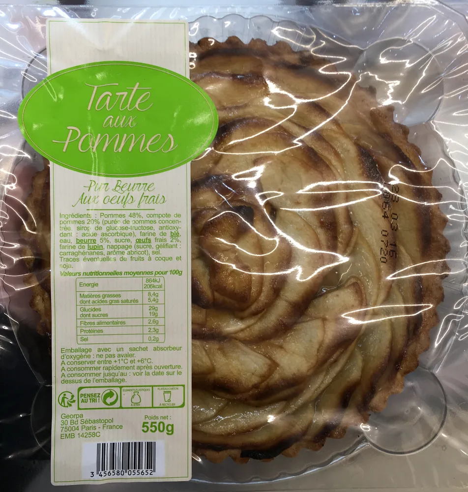 Tarte aux pommes pur beurre aux œufs frais