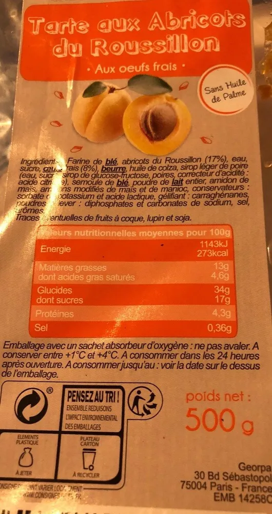 Tarte aux abricotx du Roussillon