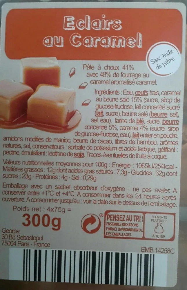 Éclair caramel