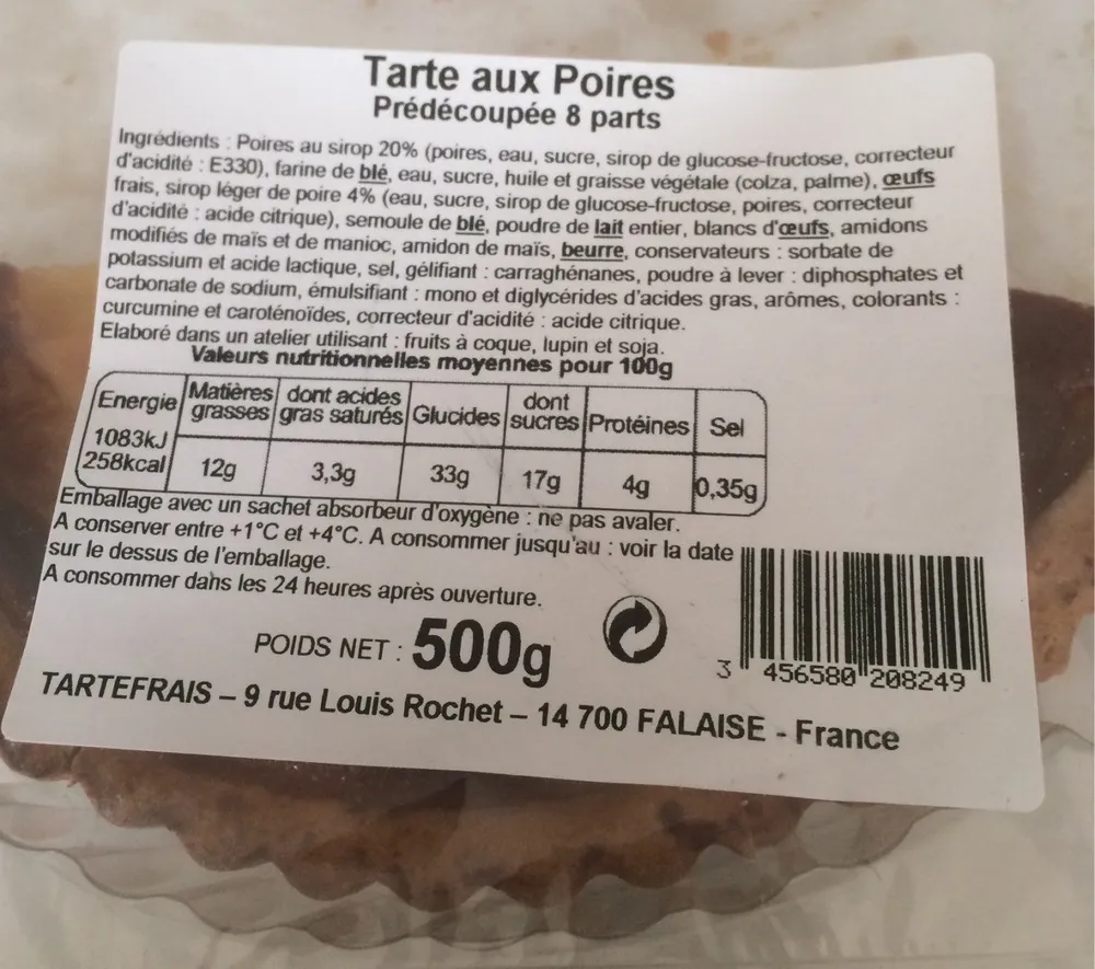 Tarte aux poires