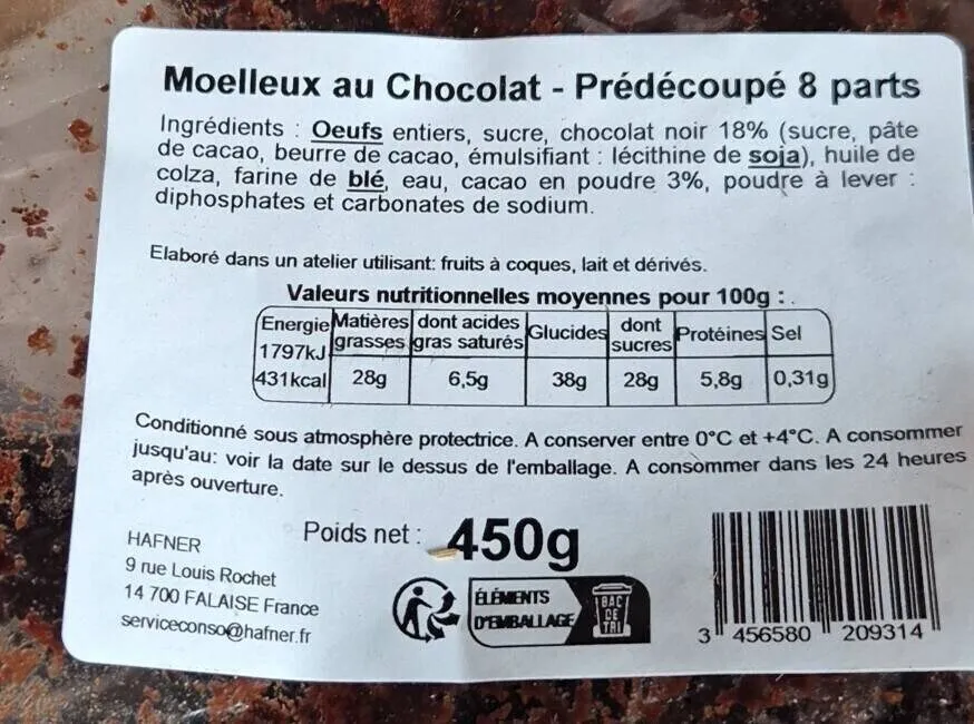 Moelleux au chocolat