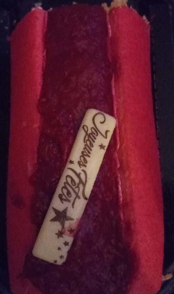 Bûche chocolat blanc et framboise