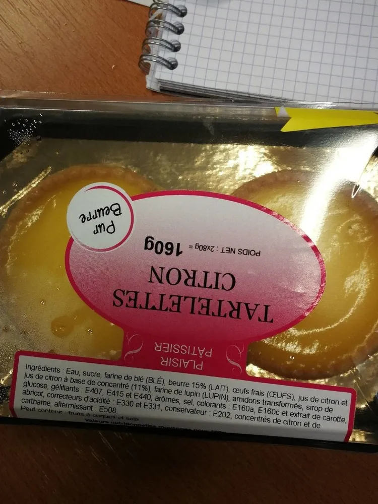Tartelette citron, TARTEFRAIS, 2 pièces, 160g