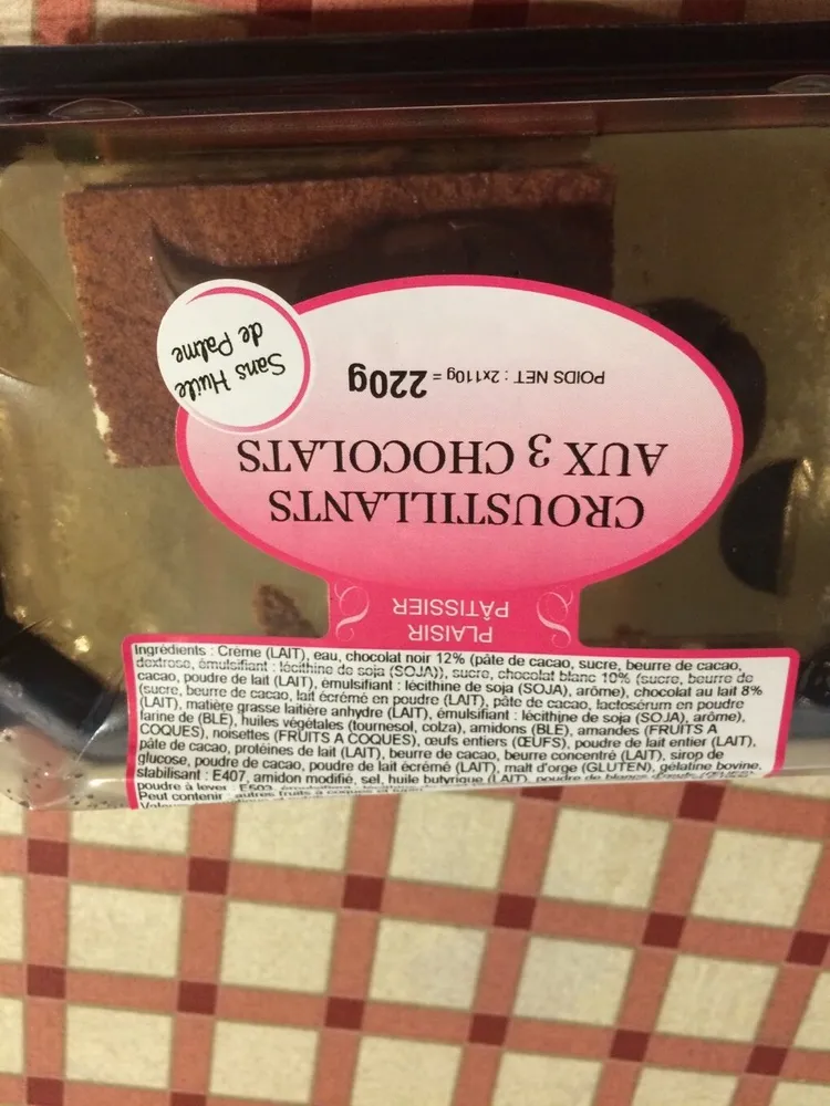 Croustillants aux 3 chocolats