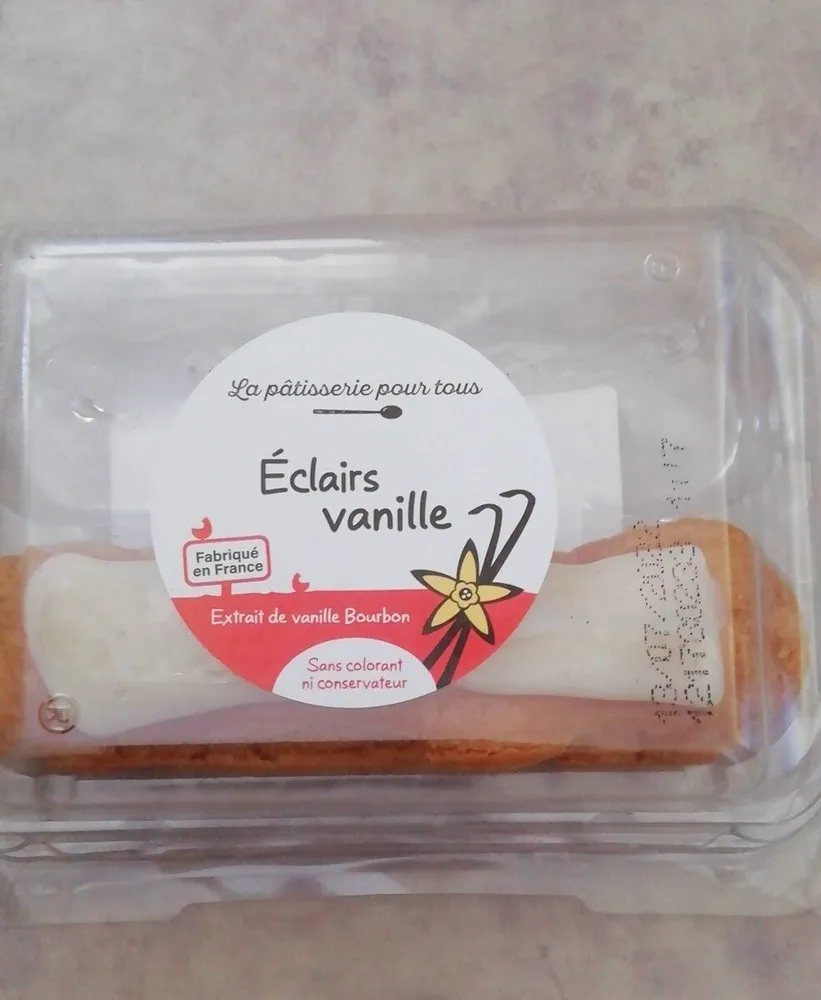 2 éclairs vanille