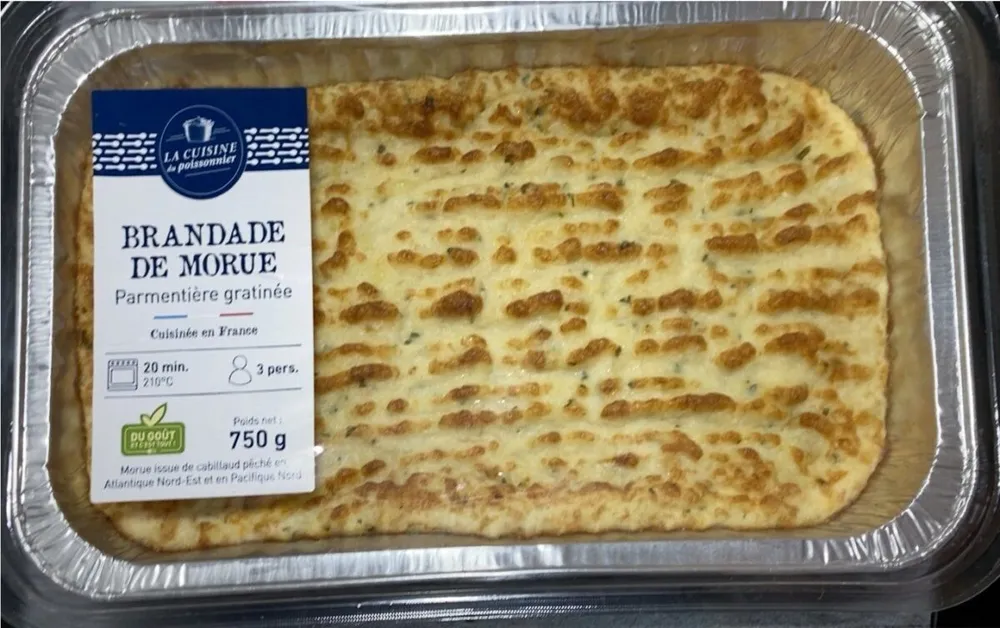 Brandade de morue Parmentiere gratinée