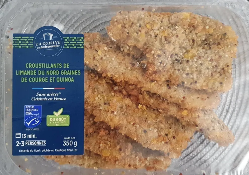 x7 Croustillants de limande du Nord graines de courge et quinoa