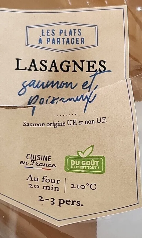 Lasagnes saumon et poireaux