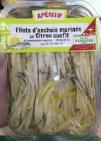 Filets d'anchois marinés au citron confit