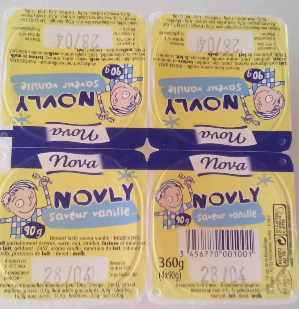 Novly, saveur vanille