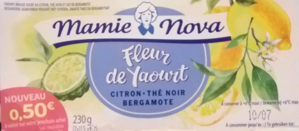 Fleur de yaourt citron, thé noir, bergamote