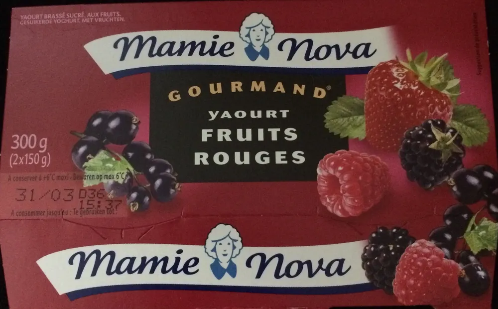 Yaourt gourmand fruits rouges