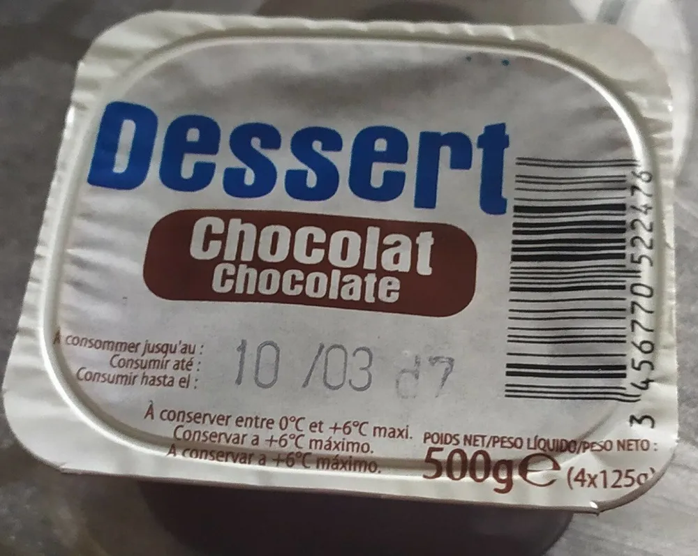 Dessert lacté au chocolat