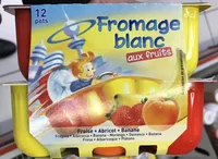 Fromage blanc aux fruits Fraise-Abricot-Banane
