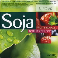 Yogurt soja frutos rojos