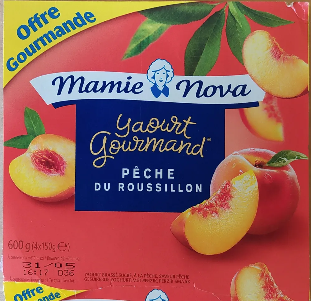 Yaourt Gourmand Pêche du Roussillon 4 x 150 g