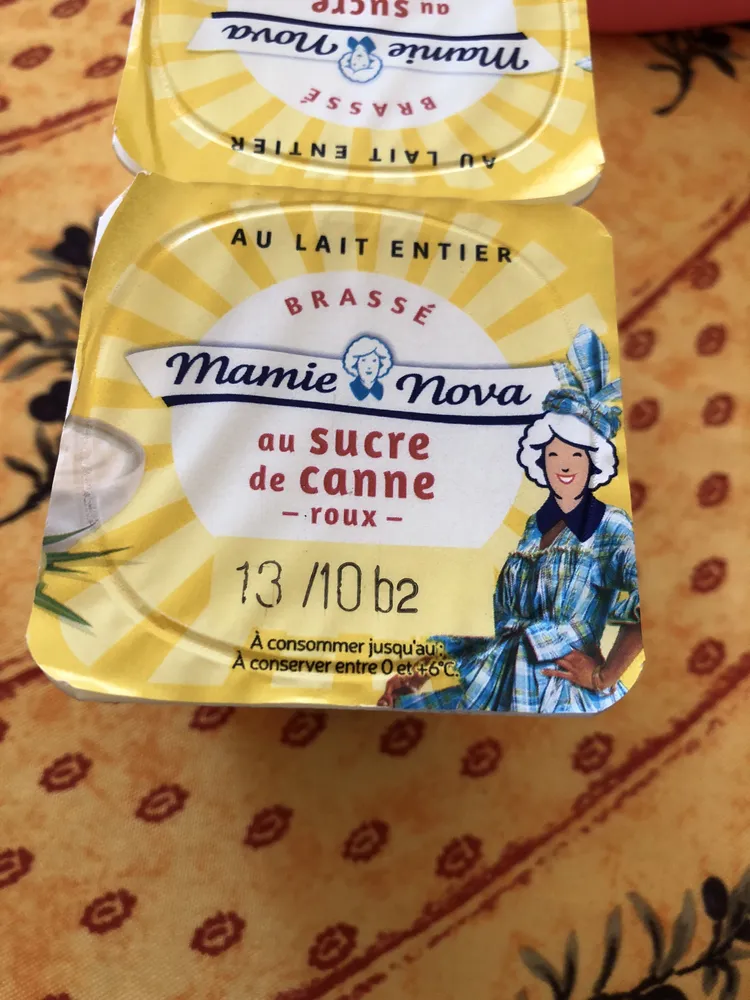 yaourt brassé au sucre de canne au lait entier
