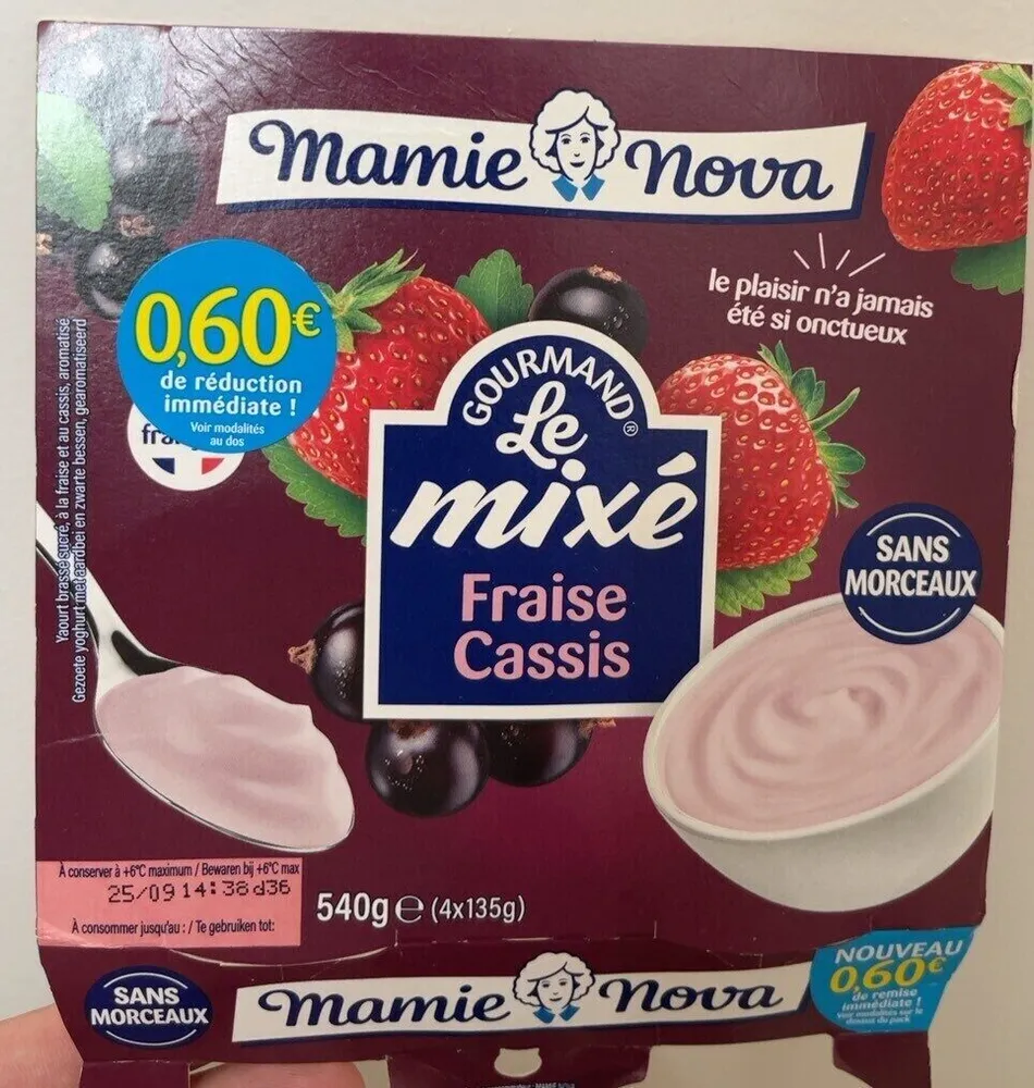 Gourmand Le mixé Fraise Cassis