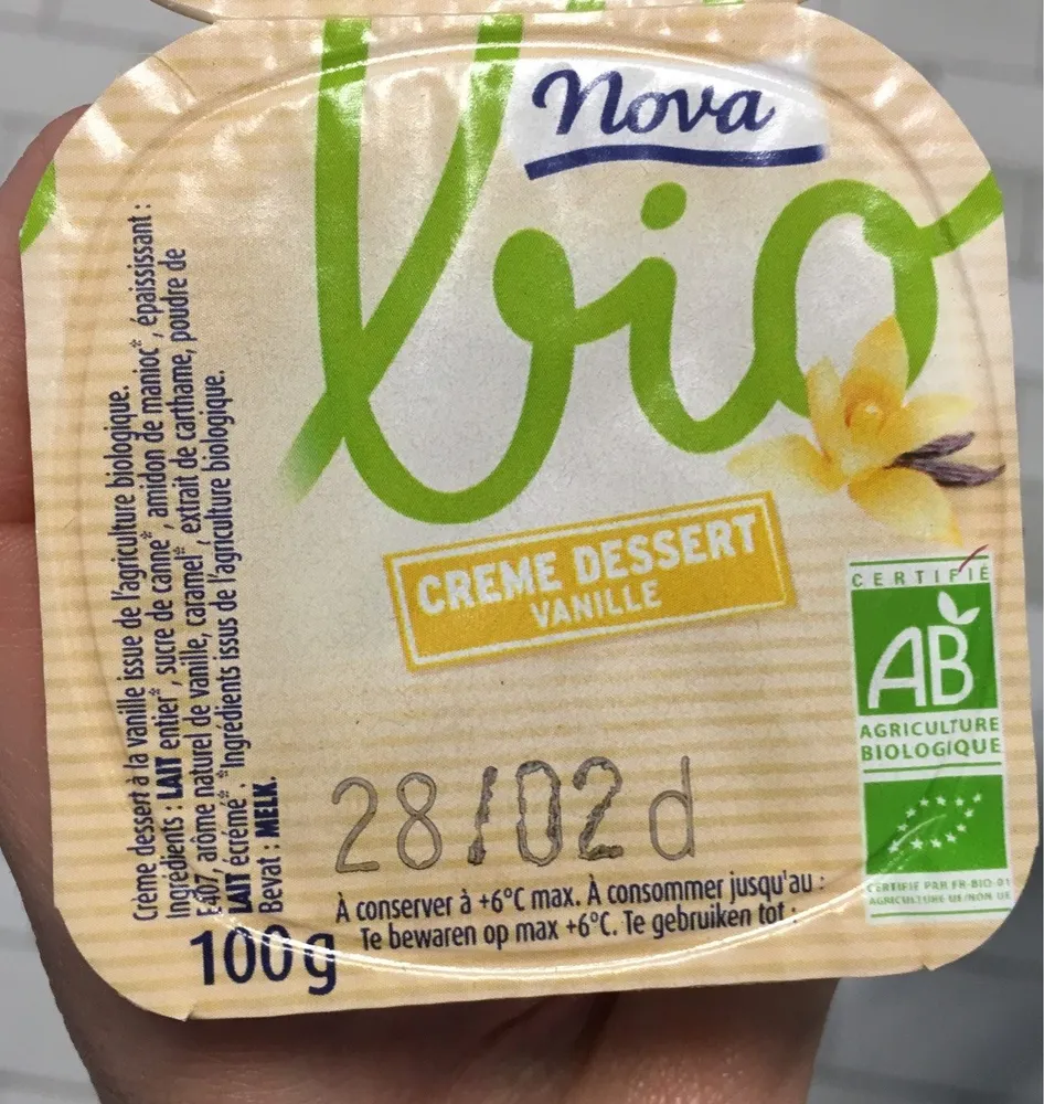 Crème Dessert à La Vanille Bio