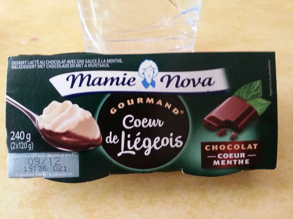 Coeur liégeois chocolat coeur menthe