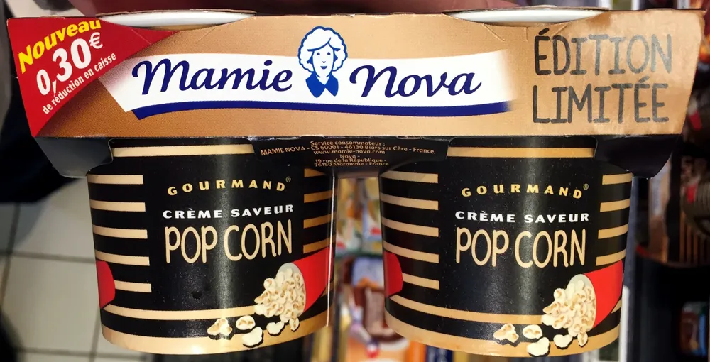 Gourmand Crème saveur Pop Corn