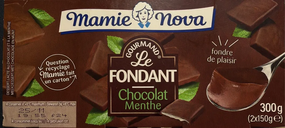 Le FONDANT  Chocolat Menthe