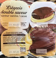 Liégeois double saveur vanille / cacao
