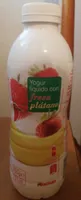 Yogur liquido con fresa y platano