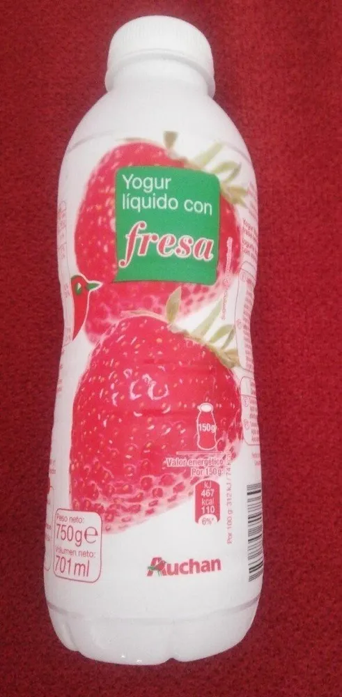 Yogur líquido con fresa