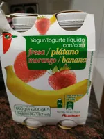 Yogur líquido con fresa plátano