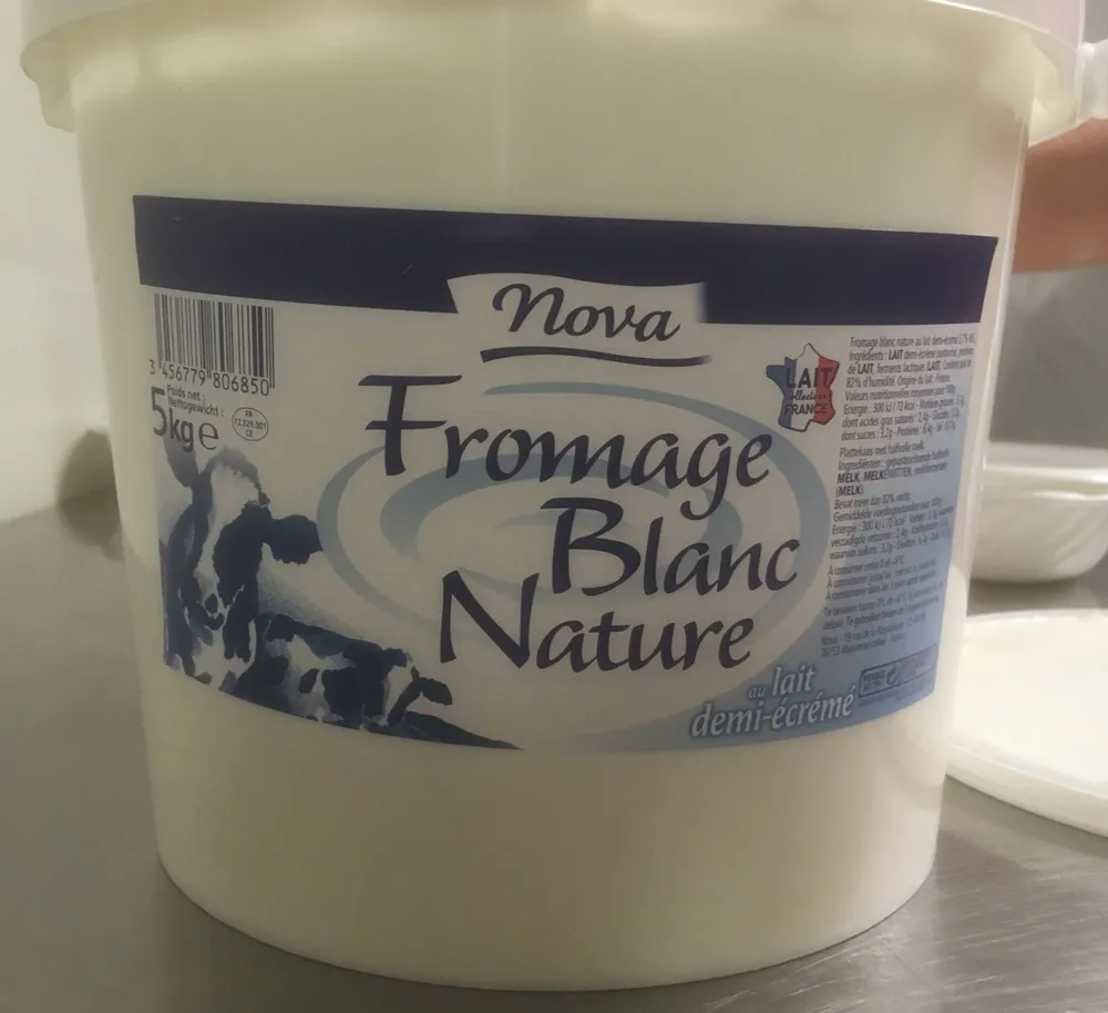 Fromage blanc nature au lait demi-écrémé