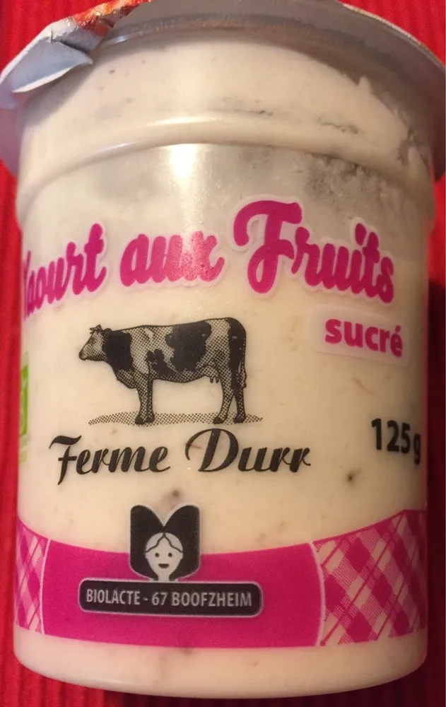 Yaourt sucré aux fruits Fraise