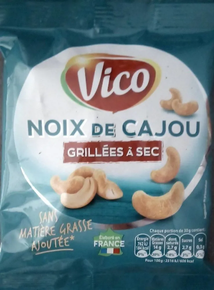 Noix de cajou grillées à sec
