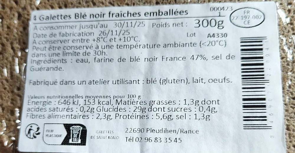 Galette blé noir