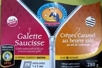 1 galettes saucisse 2 crêpes caramel au beurre salé