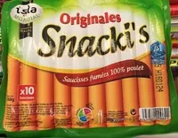 Originales Snacki's Saucisses fumées 100% volaille