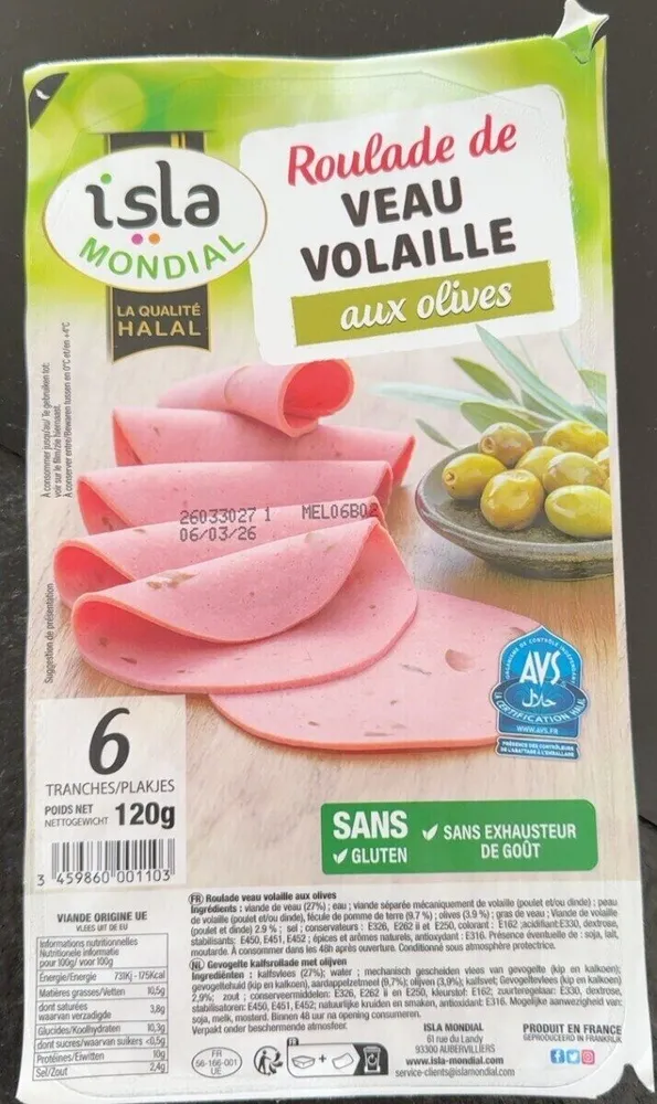 Roulade de veau volaille aux olives