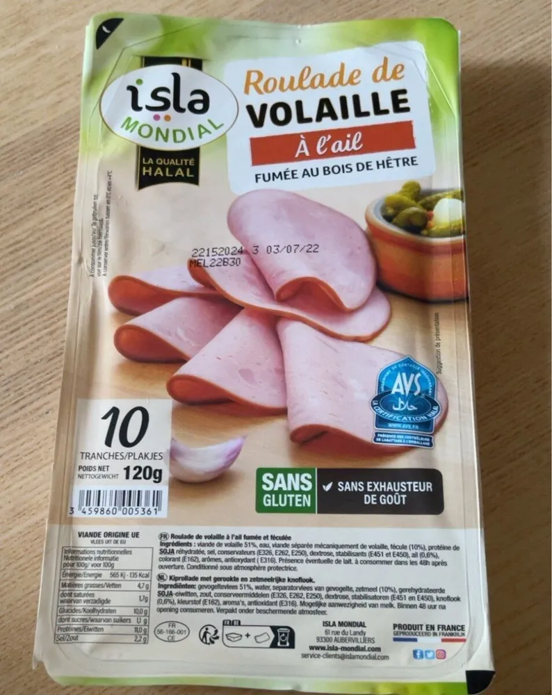 Roulade de volaille a l’ail