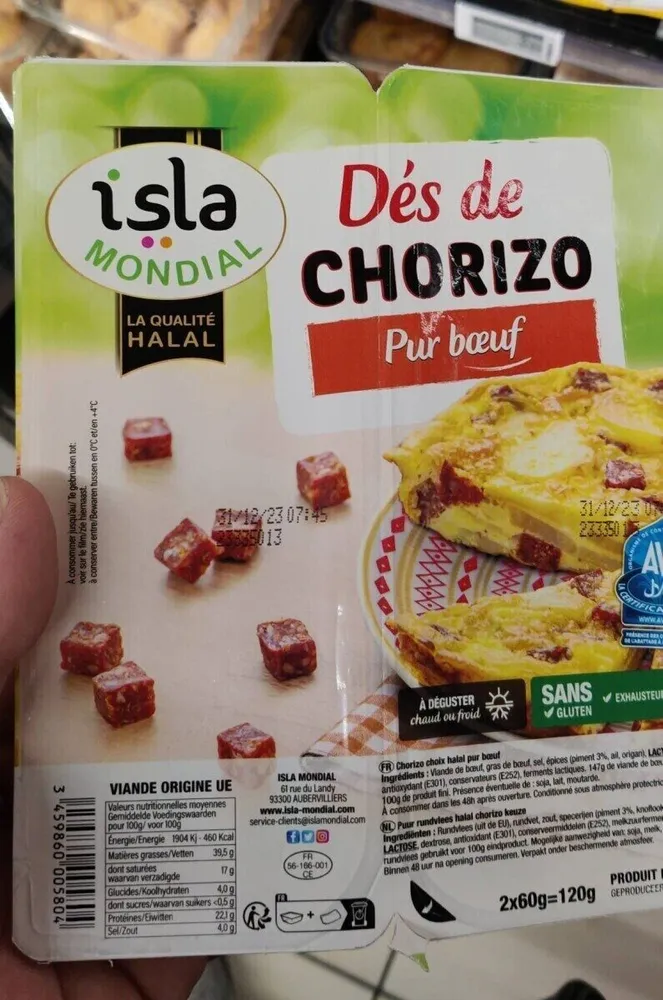 Dés de chorizo